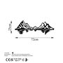 Wallity Mountains Escultura de Pared de Metal Negra